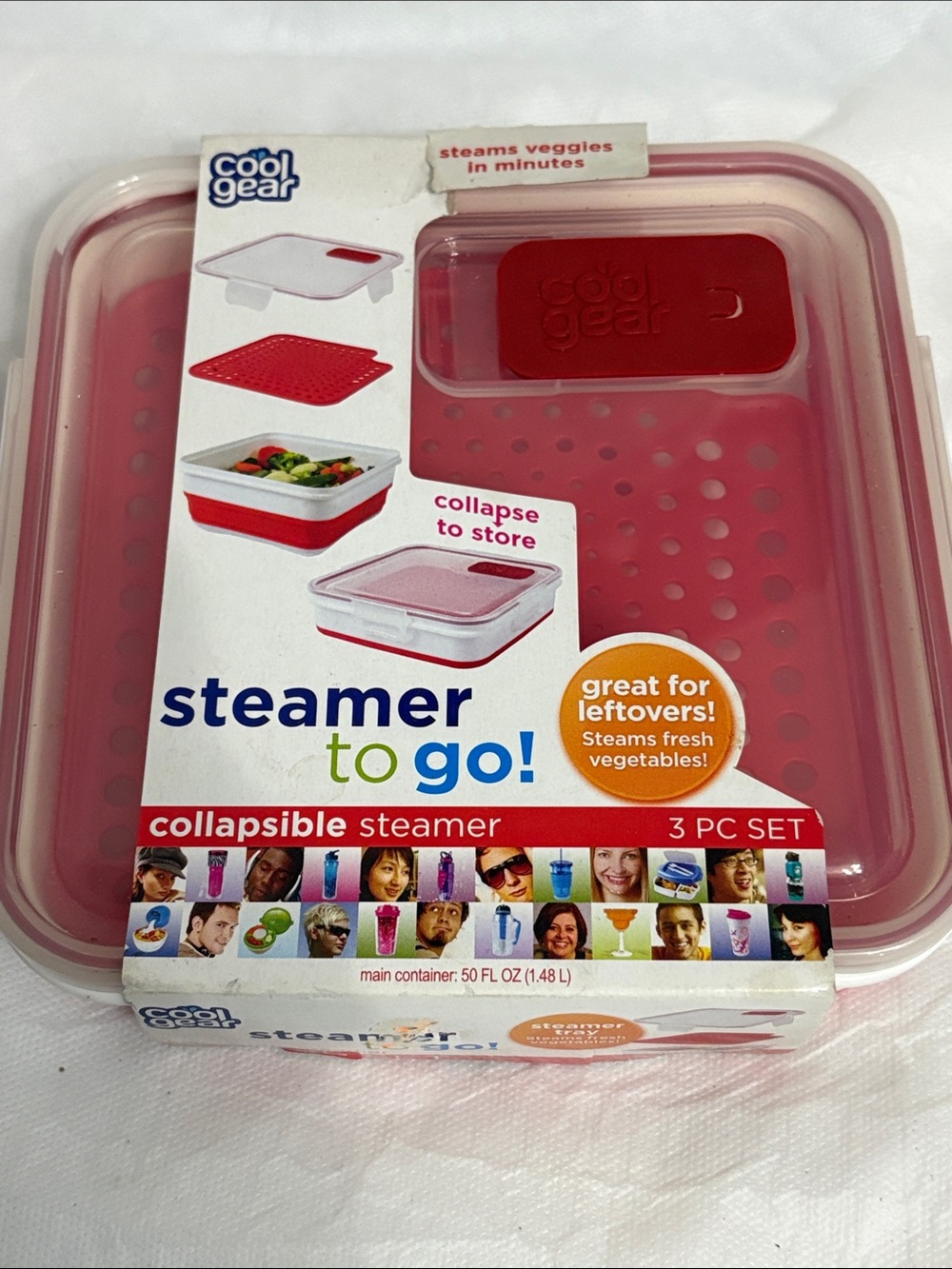 Steamer To Go Collapsible Steamer 3 piece set